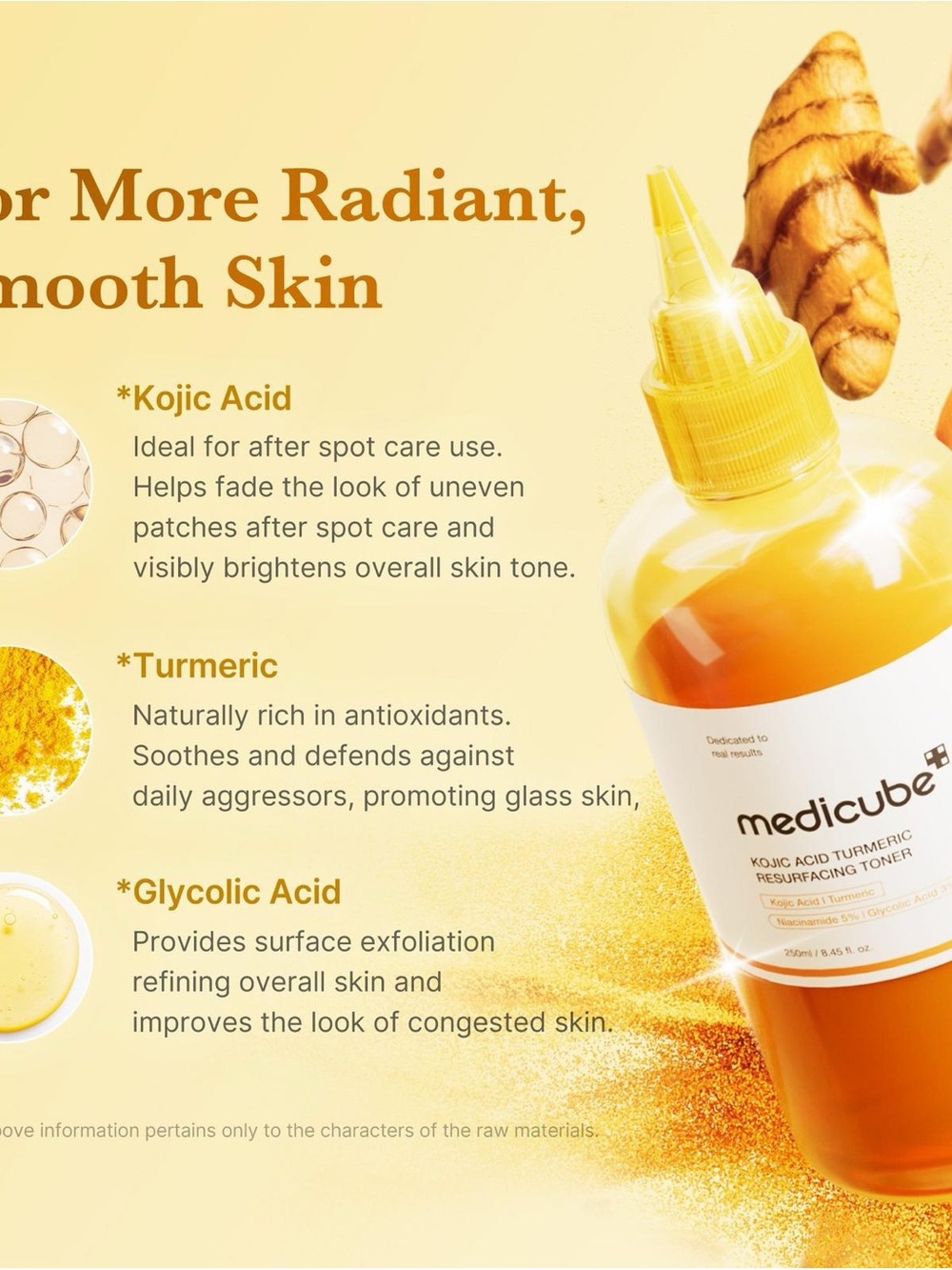 Medicube Kojic Acid Turmeric Resurfacing Toner | 8.45 oz / 250 mL | BNIB - Picture 3 of 4